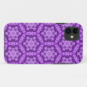 Abstract patroon van paarse bloemen Case-Mate iPhone case (Achterkant (horizontaal))