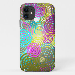 Abstract patroon van Retrocirkel Case-Mate iPhone Case
