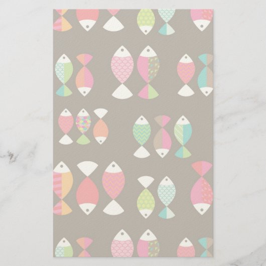 Abstract patroon van retrovis onder water 2 briefpapier (Voorkant)