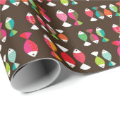 Abstract patroon van retrovis onder water 2 cadeaupapier (Rol Hoek)