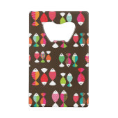 Abstract patroon van retrovis onder water 2 creditkaart flessenopener (Voorkant)