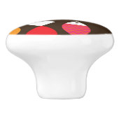 Abstract patroon van retrovis onder water 2 keramische knop (Zijkant)