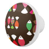 Abstract patroon van retrovis onder water 2 keramische knop (Rechts)