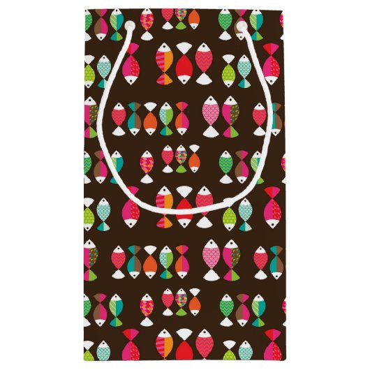 Abstract patroon van retrovis onder water 2 klein cadeauzakje (Achterkant)