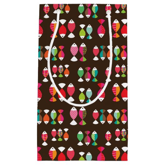 Abstract patroon van retrovis onder water 2 klein cadeauzakje (Voorkant)