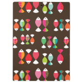 Abstract patroon van retrovis onder water 2 klembord (Achterkant)