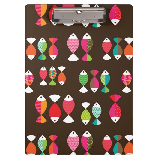 Abstract patroon van retrovis onder water 2 klembord (Voorkant)