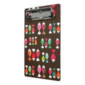 Abstract patroon van retrovis onder water 2 mini klembord (Angled2)