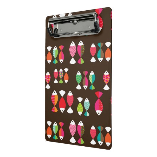 Abstract patroon van retrovis onder water 2 mini klembord (Angled2)