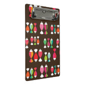 Abstract patroon van retrovis onder water 2 mini klembord (Schuin)