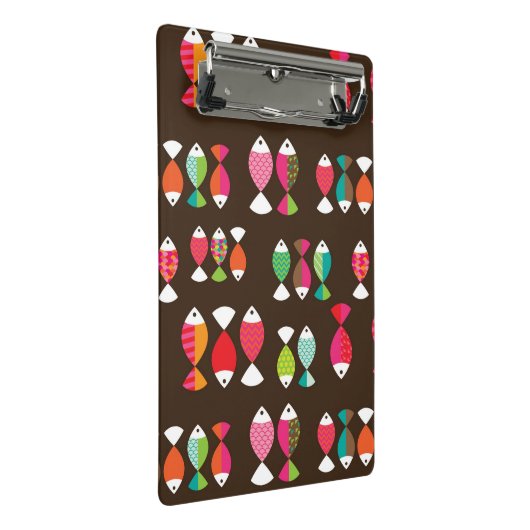 Abstract patroon van retrovis onder water 2 mini klembord (Schuin)