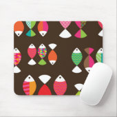 Abstract patroon van retrovis onder water 2 muismat (Met muis)