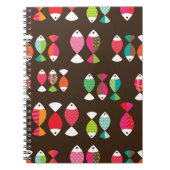 Abstract patroon van retrovis onder water 2 notitieboek (Voorkant)