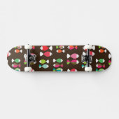 Abstract patroon van retrovis onder water 2 skateboard (Horizontaal)