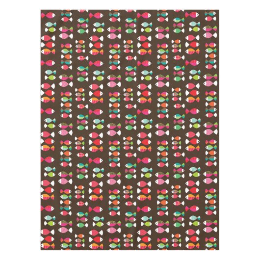 Abstract patroon van retrovis onder water 2 tafelkleed (Voorkant)