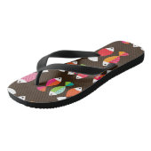 Abstract patroon van retrovis onder water 2 teenslippers (Schuin)