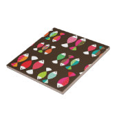 Abstract patroon van retrovis onder water 2 tegeltje (Zijkant)