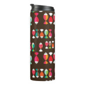 Abstract patroon van retrovis onder water 2 thermosbeker (Geroteerd rechts)