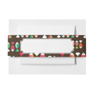 Abstract patroon van retrovis onder water 2 uitnodigingen wikkel