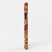Abstract patroon van rode en goudflens Case-Mate iPhone case (Achterkant/rechts)