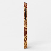 Abstract patroon van rode en goudflens Case-Mate iPhone case (Achterkant/links)