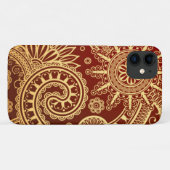 Abstract patroon van rode en goudflens Case-Mate iPhone case (Achterkant (horizontaal))