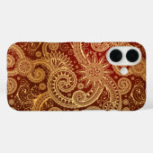 Abstract patroon van rode en goudflens Case-Mate iPhone case (Achterkant (horizontaal))