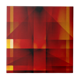 Abstract patroon van rode pijlen tegeltje