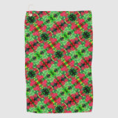 Abstract patroon van rode zinnia Flowers Golfhanddoek (Voorkant)