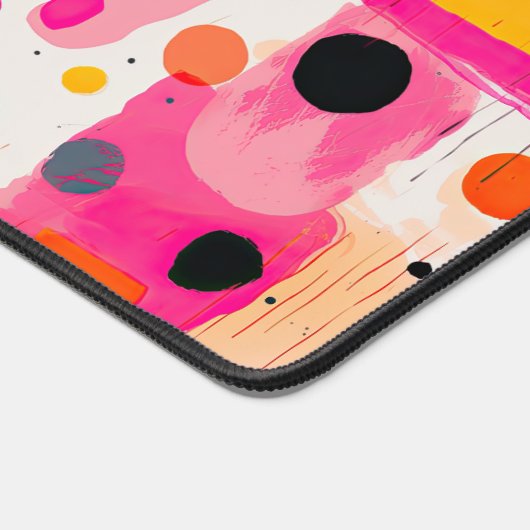 Abstract patroon van roze kleurblokken BOHO Bureaumat (Hoek)