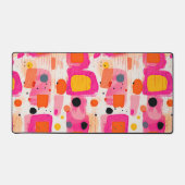 Abstract patroon van roze kleurblokken BOHO Bureaumat (Voorkant)