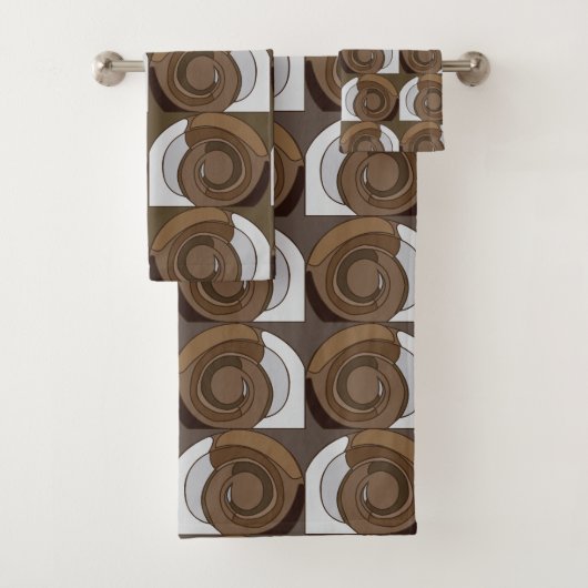 Abstract patroon van slakkenhuizen bad handdoek (Insitu)