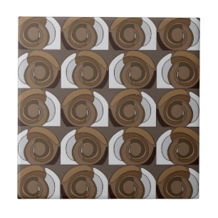 Abstract patroon van slakkenhuizen tegeltje