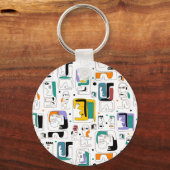 Abstract patroon van stammaya oeroude gezichten 1 sleutelhanger (Voorkant)