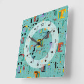 Abstract patroon van stammaya oeroude gezichten 1 vierkante klok (Hoek)