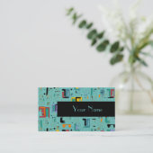 Abstract patroon van stammaya oeroude gezichten 1 visitekaartje (Staand voorkant)