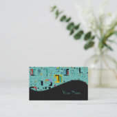 Abstract patroon van stammaya oeroude gezichten 1 visitekaartje (Staand voorkant)