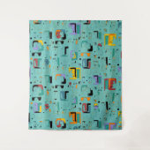 Abstract patroon van stammaya oeroude gezichten 1 wandkleed (Voorkant)