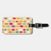 Abstract patroon van stijl Retro Bagagelabel (Voorkant horizontaal)