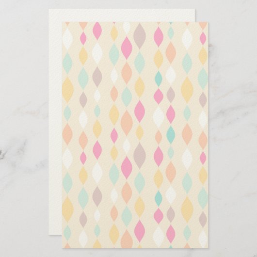 Abstract patroon van stijl Retro Briefpapier (Voorkant / Achterkant)