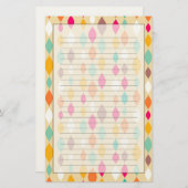 Abstract patroon van stijl Retro Briefpapier (Voorkant / Achterkant)