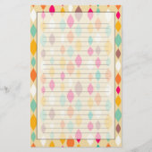 Abstract patroon van stijl Retro Briefpapier (Voorkant)