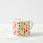 Abstract patroon van stijl Retro Espresso Kop (Voorkant rechts)