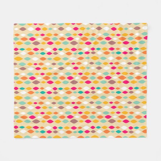 Abstract patroon van stijl Retro Fleece Deken (Voorkant (Horizontaal))