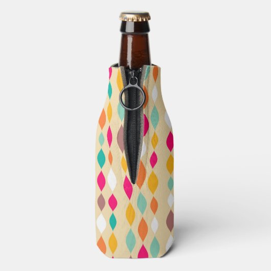 Abstract patroon van stijl Retro Flesjeskoeler (Fles Achterkant)