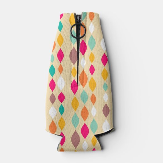 Abstract patroon van stijl Retro Flesjeskoeler (Achterkant)