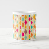 Abstract patroon van stijl Retro Grote Koffiekop (Voorkant)
