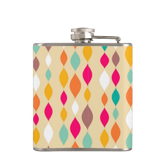 Abstract patroon van stijl Retro Heupfles (Achterkant)