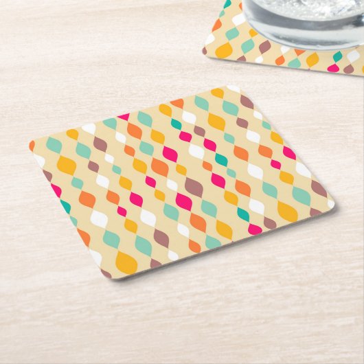 Abstract patroon van stijl Retro Kartonnen Onderzetters (Schuin)