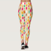 Abstract patroon van stijl Retro Leggings (Achterkant)